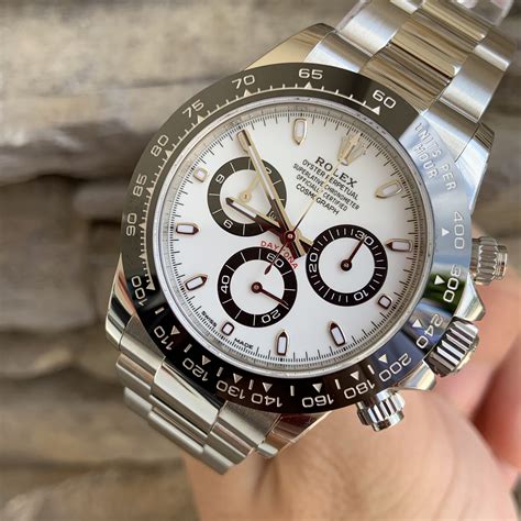 rolex daytona ceramic white or black|Rolex daytona 116520 price.